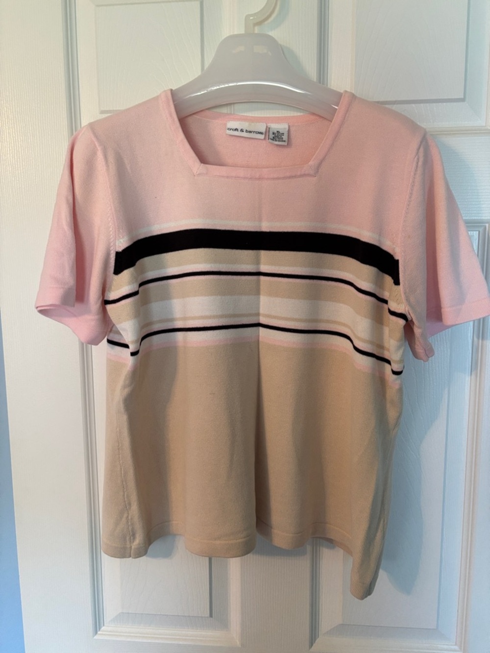 croft & barrow Striped Short Sleeve Summer Sweater Top
